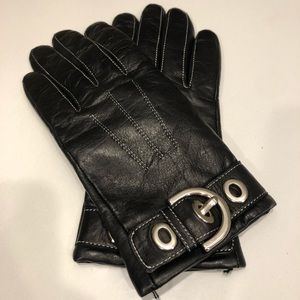 Coach leather gloves